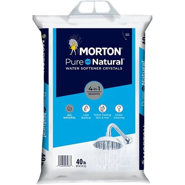 Morton Pure And Natural Water Softener Salt Crystal 40 lb, Morton Salt, Mfr#: 4983
